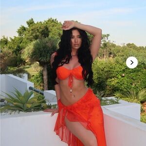 Fashion Nova Orange Maxi Dress